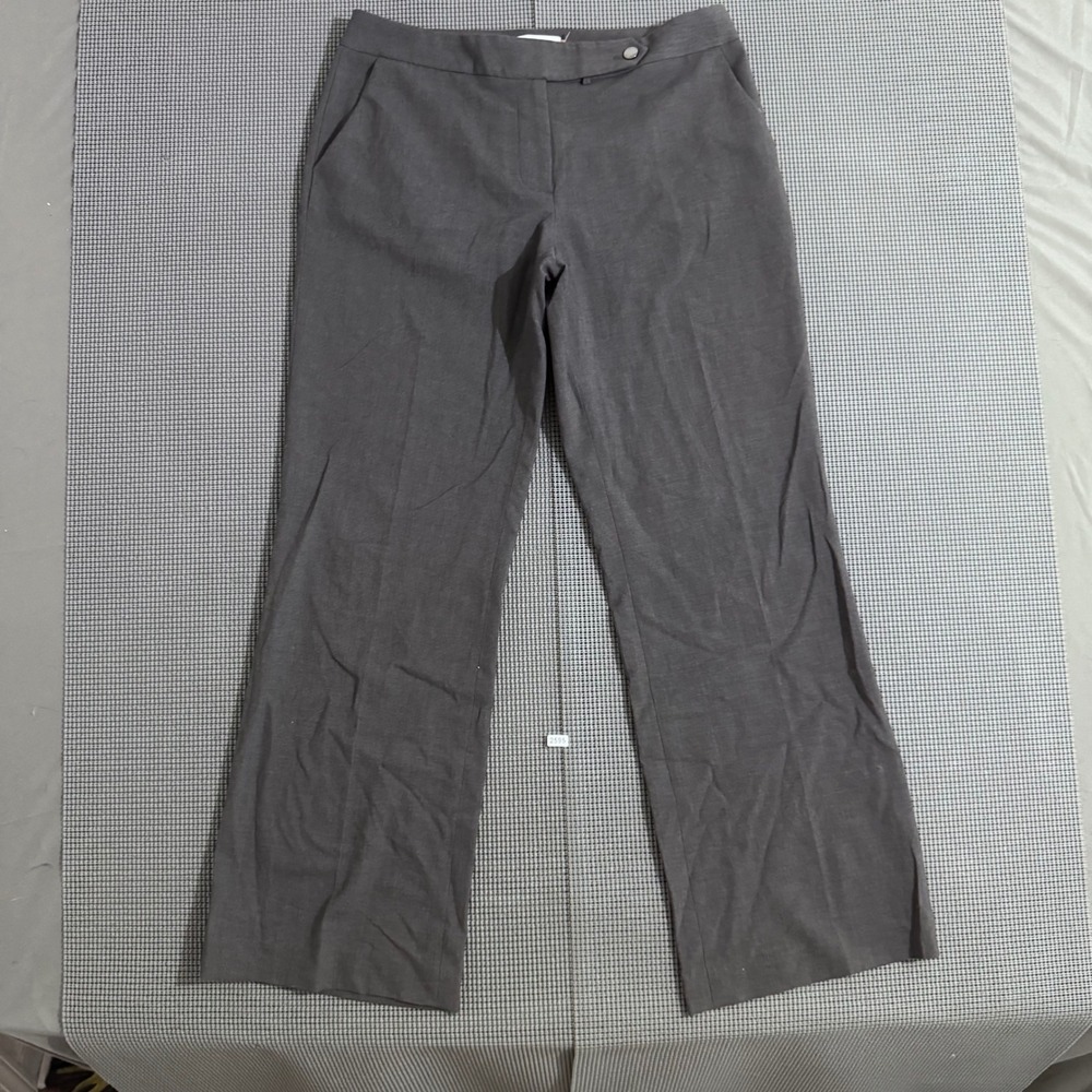 Calvin Klein Womens 10P Gray Classic Fit Dress Pants Straight Leg Trousers